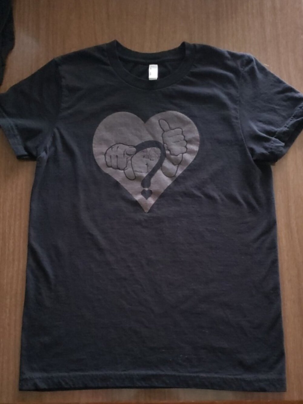 Love is Love Pictograph glow in the dark t-shirt Women's Size XL Black